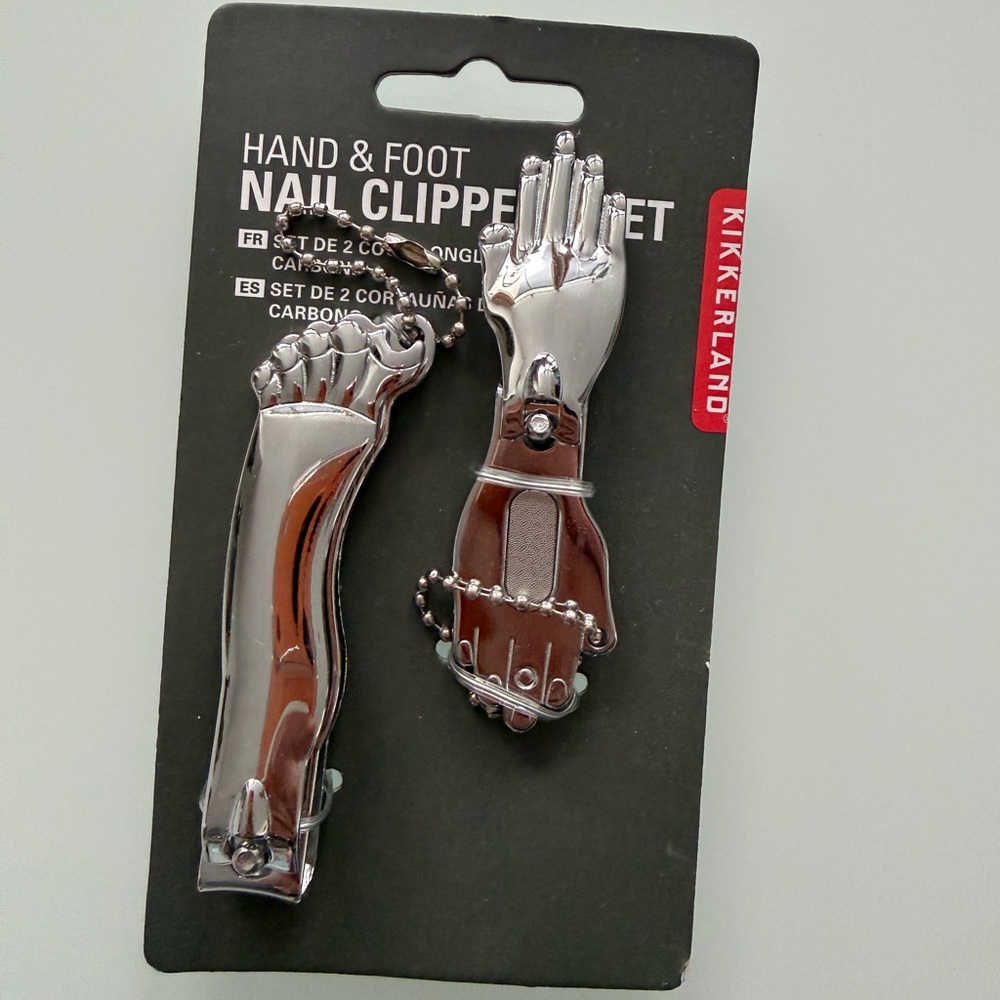 Kikkerland Chrome Hand & Foot Clipper Duo